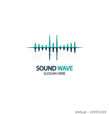 Sound waves vector illustration 129351328