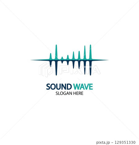 Sound waves vector illustration 129351330