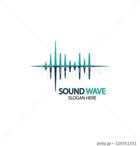 Sound waves vector illustration 129351331