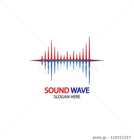 Sound waves vector illustration 129351337