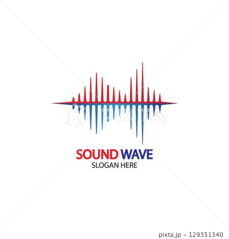 Sound waves vector illustration 129351340