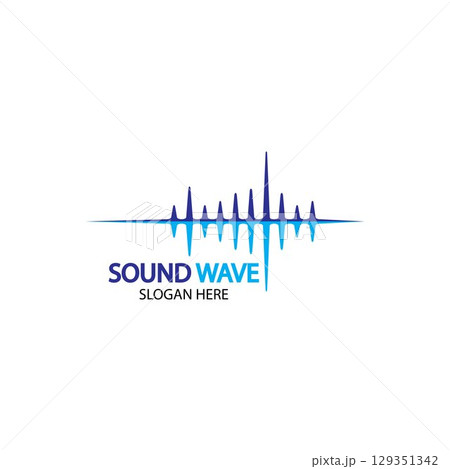 Sound waves vector illustration 129351342