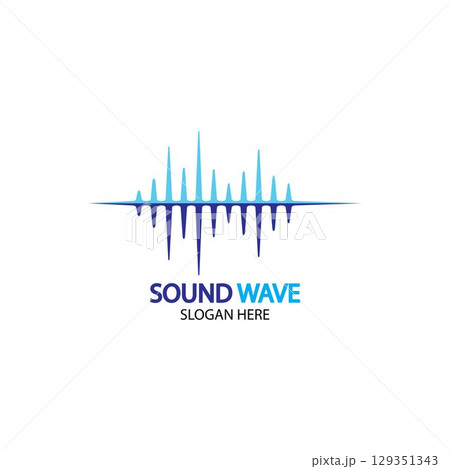 Sound waves vector illustration Sound waves vector illustration 129351343