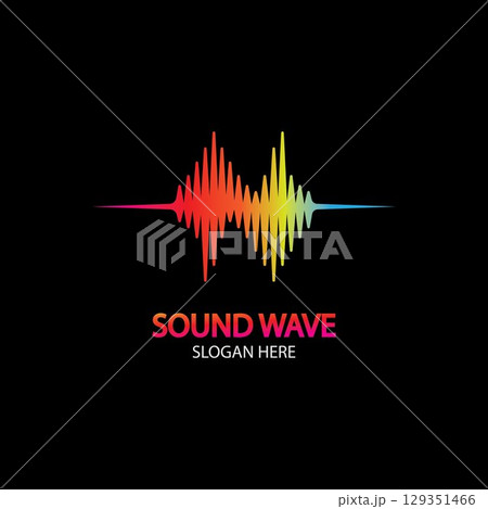 Sound Wave. Colorful sound waves for party, DJ, pub, clubs, discos. Audio equalizer technology. illustration Sound Wave. Colorful sound waves for party, DJ, pub, clubs, discos. Audio equalizer technology. illustration 129351466