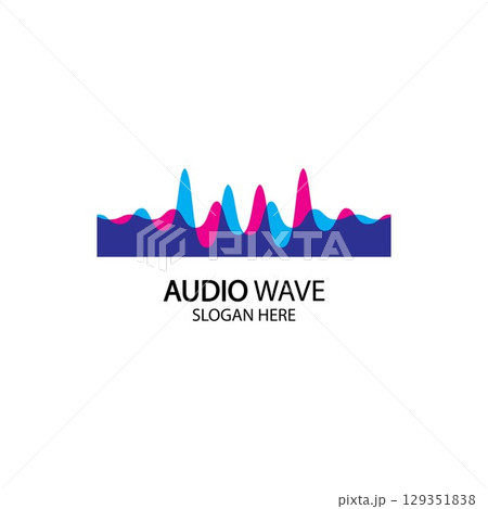 Music Logo concept sound wave, Audio Technology, Abstract Shape Music Logo concept sound wave, Audio Technology, Abstract Shape 129351838