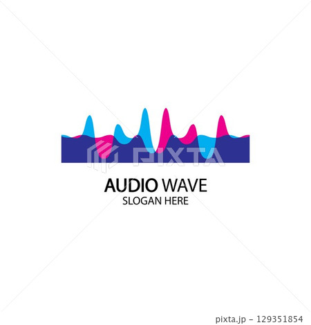 Music Logo concept sound wave, Audio Technology, Abstract Shape 129351854