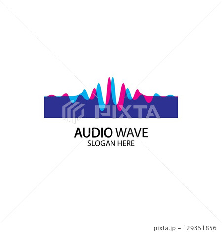 Music Logo concept sound wave, Audio Technology, Abstract Shape Music Logo concept sound wave, Audio Technology, Abstract Shape 129351856