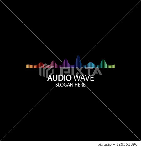 Music Logo concept sound wave, Audio Technology, Abstract Shape 129351896