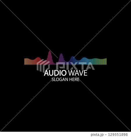 Music Logo concept sound wave, Audio Technology, Abstract Shape 129351898