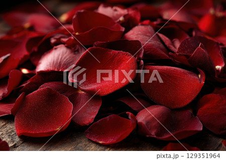 Vibrant rose petals displaying rich textures and colors Vibrant rose petals displaying rich textures and colors 129351964