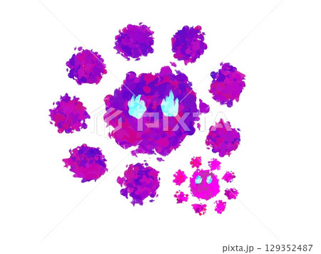 むらさき色の太陽みたいなへんてこな生き物 むらさき色の太陽みたいなへんてこな生き物 129352487
