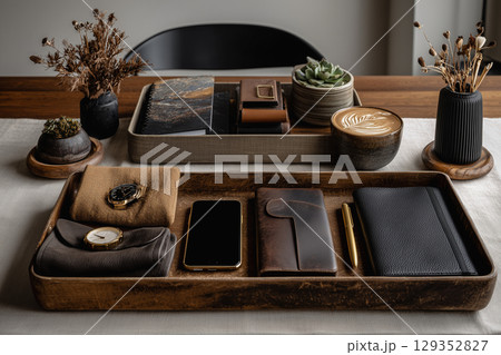 Minimal workspace tools arranged for efficient use 129352827