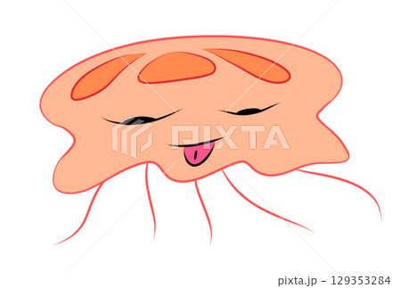 カラフルなクラゲ 129353284