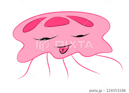 カラフルなクラゲ 129353286