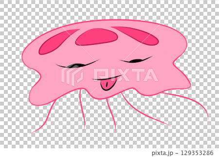 カラフルなクラゲ 129353286