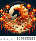 Year of the fire horse, 2026, chinese new year. 129355358