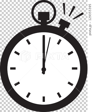Simple clock icon 129355395