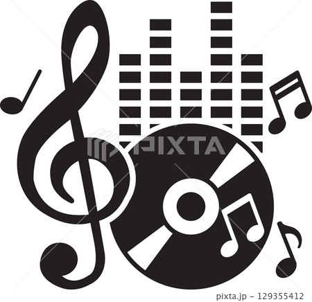 音楽をイメージしたイラスト 音楽をイメージしたイラスト 129355412
