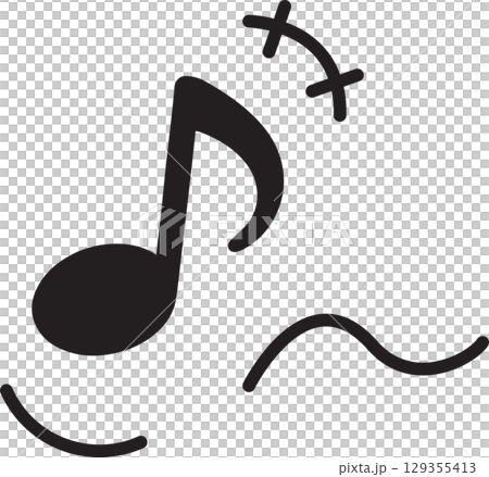 Musical symbols that evoke music 129355413