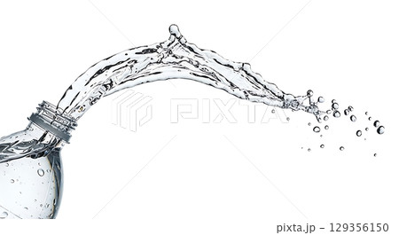 water splash in glass isolated on white water splash in glass isolated on white 129356150