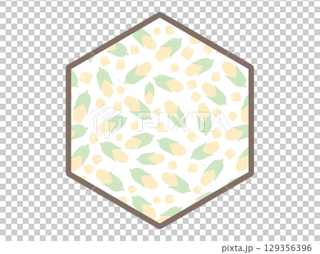 玉米六角形框架 玉米六角形框架 129356396