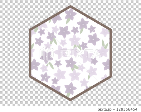 Bellflower hexagonal frame 129356454
