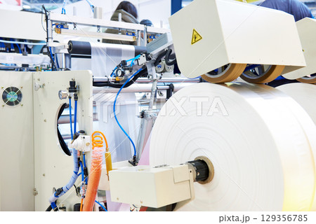 Machine for production of plastic bags 129356785