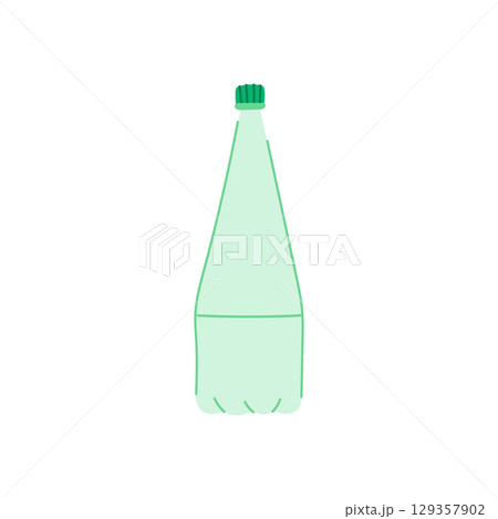 sustainability plastic water bottle cartoon vector illustration 129357902