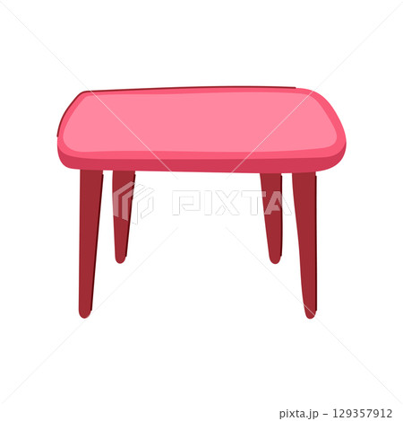 outdoor plastic table cartoon vector illustration outdoor plastic table cartoon vector illustration 129357912