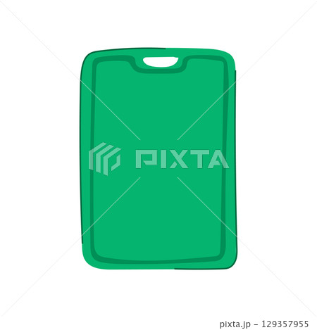 reversible plastic cutting board cartoon vector illustration 129357955