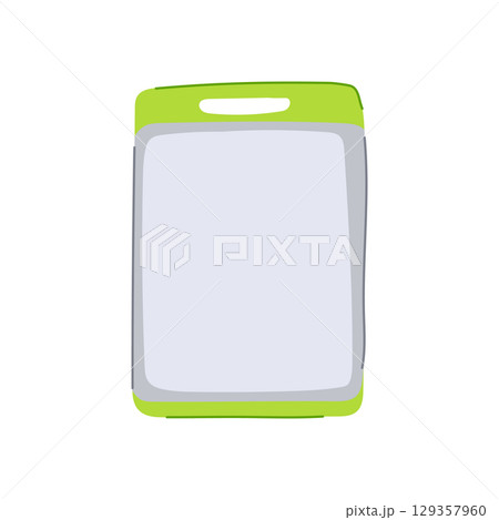 lightweight plastic cutting board cartoon vector illustration 129357960