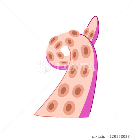 aquatic octopus tentacle cartoon vector illustration 129358028