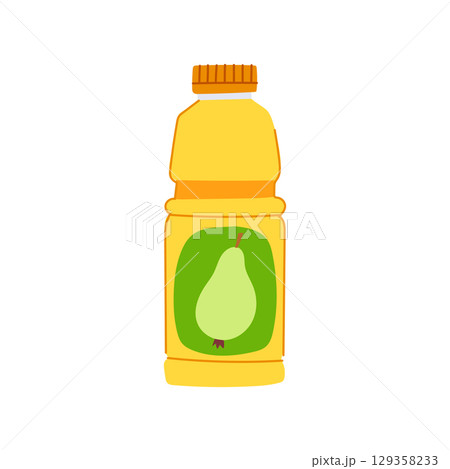 lid juice bottle cartoon vector illustration 129358233