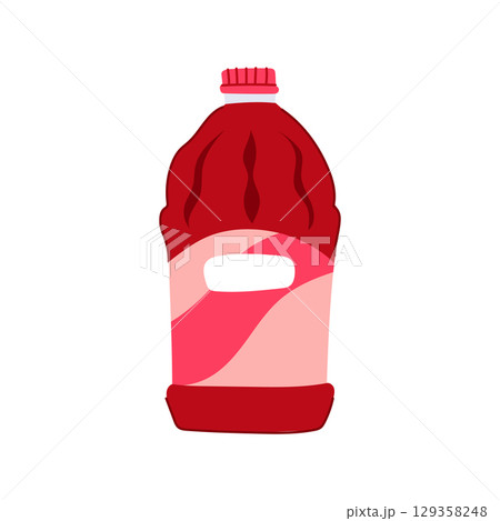 glass juice bottle cartoon vector illustration 129358248