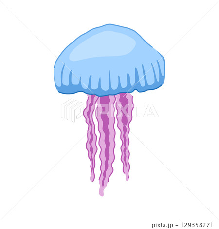venom jellyfish cartoon vector illustration 129358271