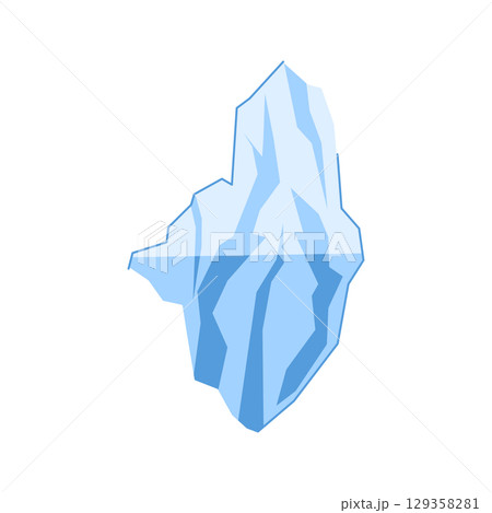 glacier iceberg cartoon vector illustration 129358281