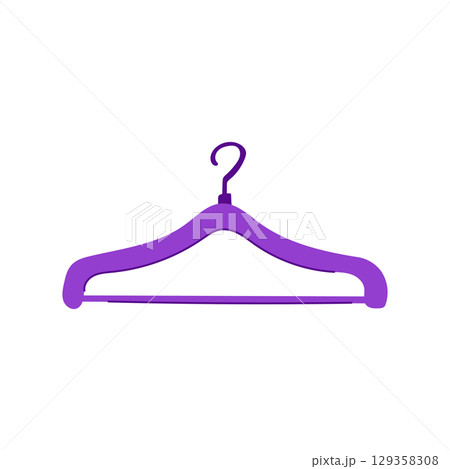 clothes hanger plastic cartoon vector illustration clothes hanger plastic cartoon vector illustration 129358308