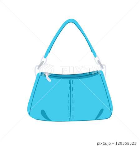 clutch handbag woman leather cartoon vector illustration 129358323