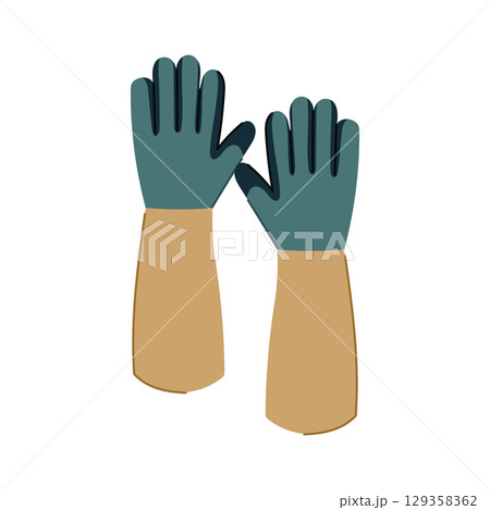lightweight garden gloves cartoon vector illustration 129358362