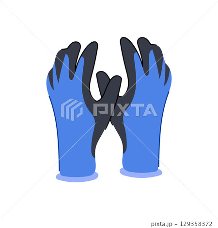 waterproof garden gloves cartoon vector illustration waterproof garden gloves cartoon vector illustration 129358372