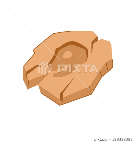 dinosaur fossil cartoon vector illustration dinosaur fossil cartoon vector illustration 129358389