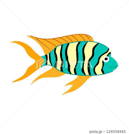 guppy decorative fish cartoon vector illustration guppy decorative fish cartoon vector illustration 129358485