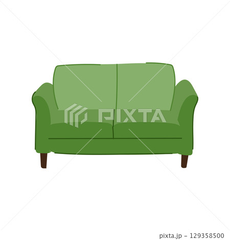 modern couch leather cartoon vector illustration 129358500