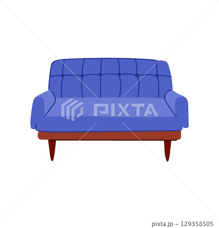 sectional couch leather cartoon vector illustration sectional couch leather cartoon vector illustration 129358505