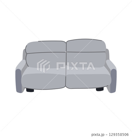 recliner couch leather cartoon vector illustration recliner couch leather cartoon vector illustration 129358506