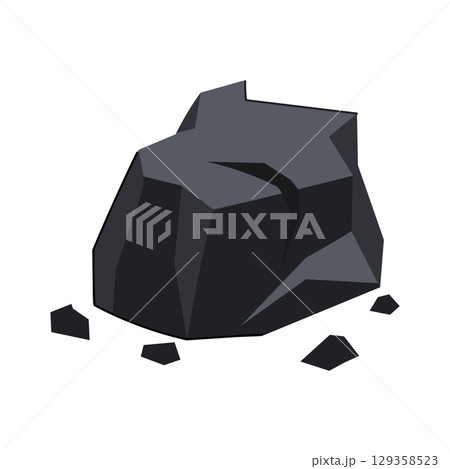 fossil coal ore cartoon vector illustration fossil coal ore cartoon vector illustration 129358523