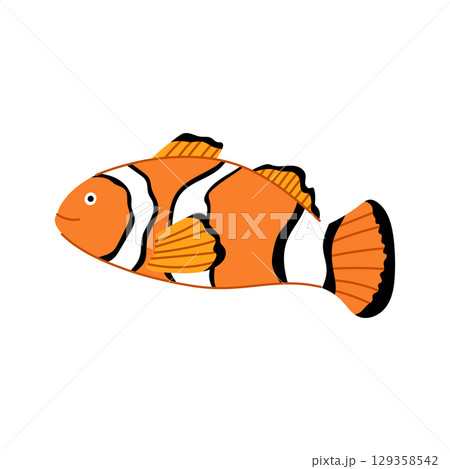 habitat clown fish cartoon vector illustration 129358542