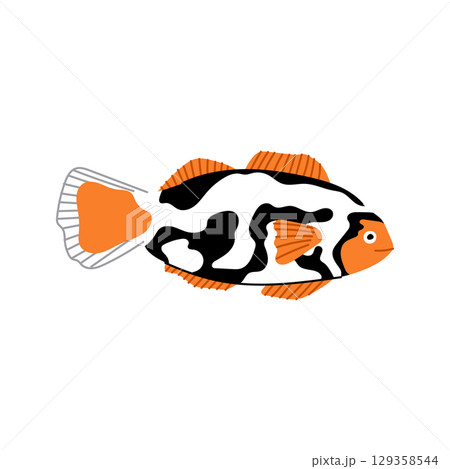 ocean clown fish cartoon vector illustration 129358544