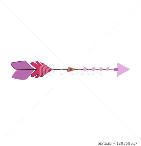 artistic boho arrow cartoon vector illustration 129358617