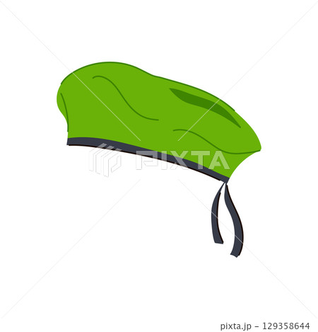 fashion beret hat military cartoon vector illustration 129358644